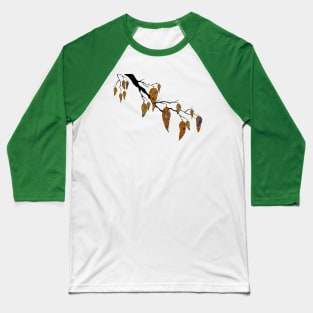 Aboriginal Art - Leaf Branch Baseball T-Shirt